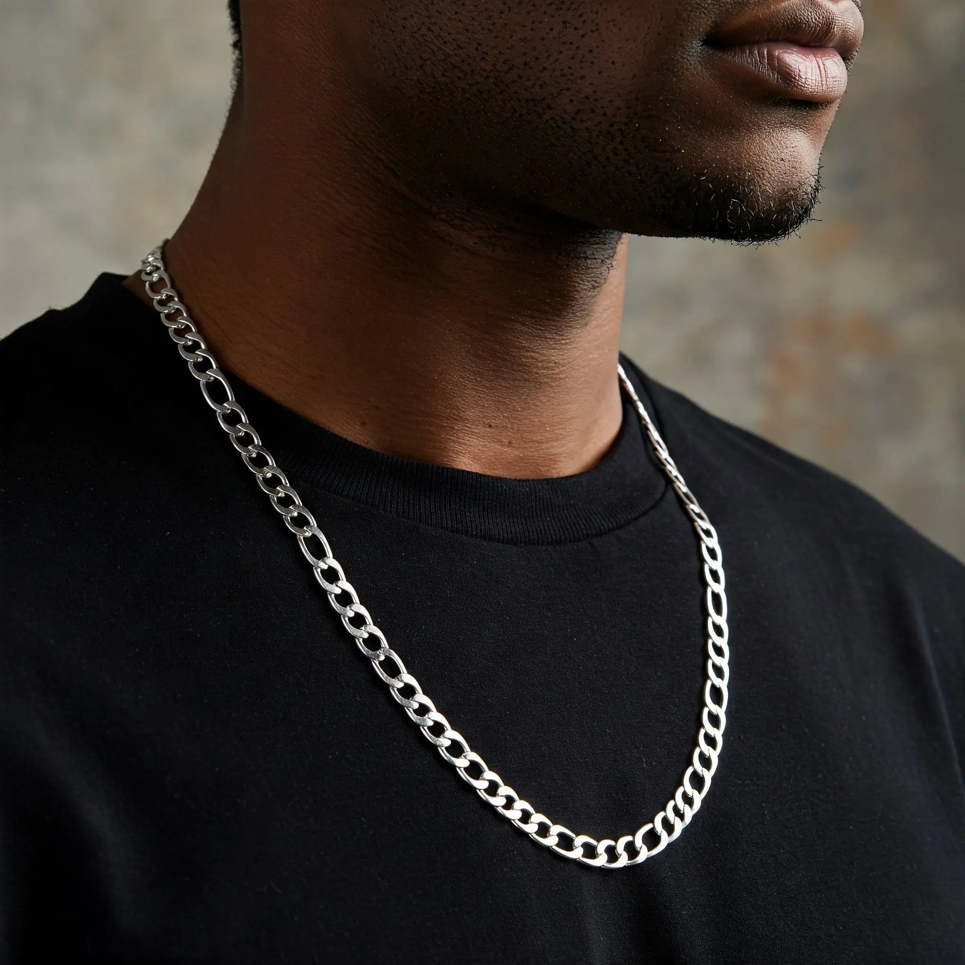5mm Figaro Chain in Silver Apex Chains