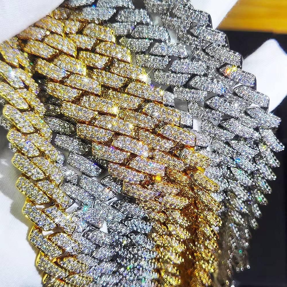 14mm Iced Out Cuban Link | Gold