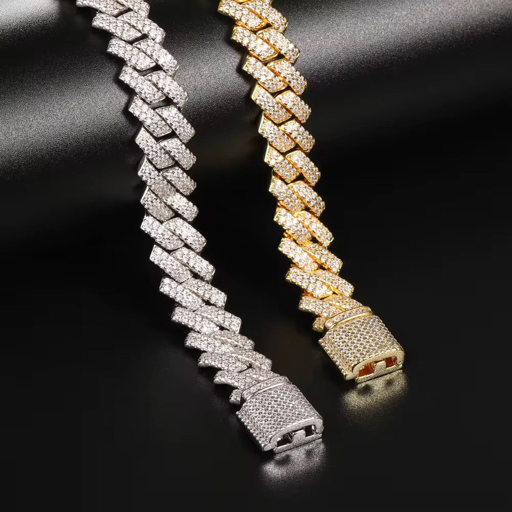 Iced Cuban Link 14mm Bracelet | Gold